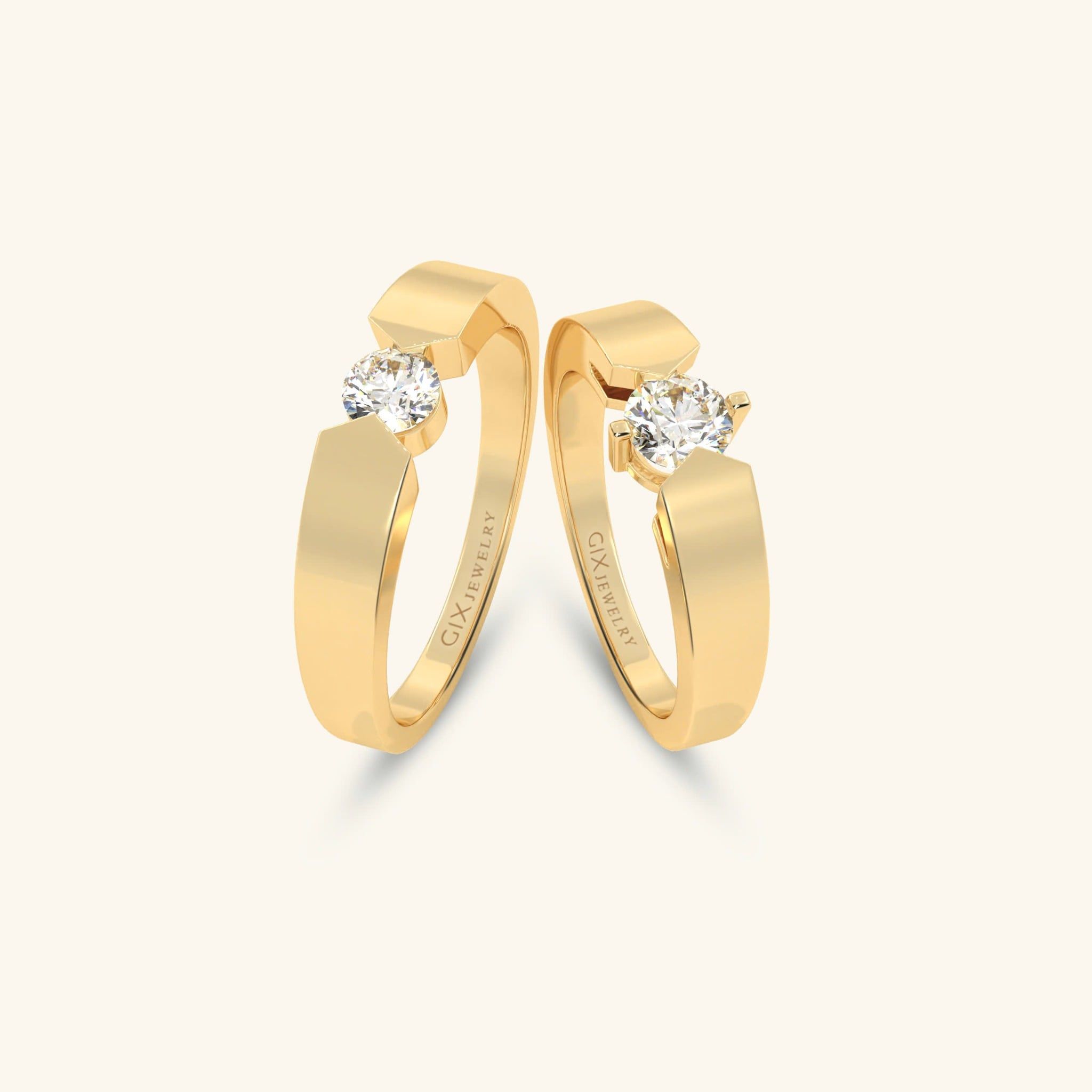  Nhẫn cưới vàng 18k thiết kế riêng - GCR25050258 | Gix Jewel 