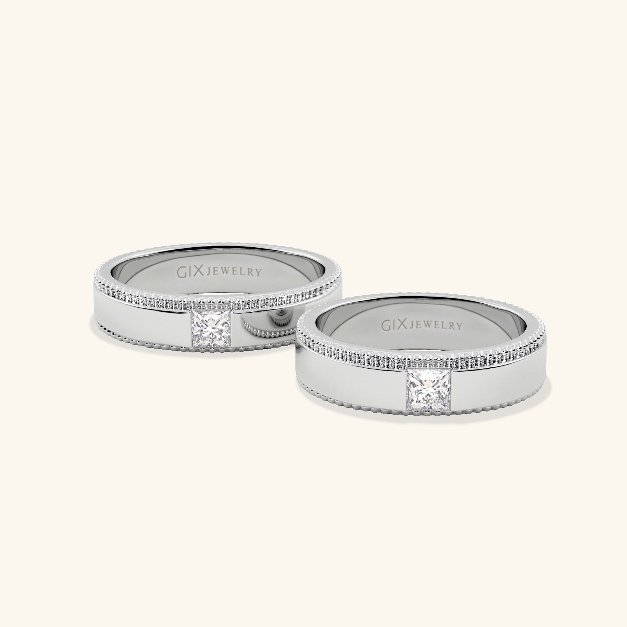  Nhẫn cặp bạc thiết kế riêng - GCR25050257 | Gix Jewel 