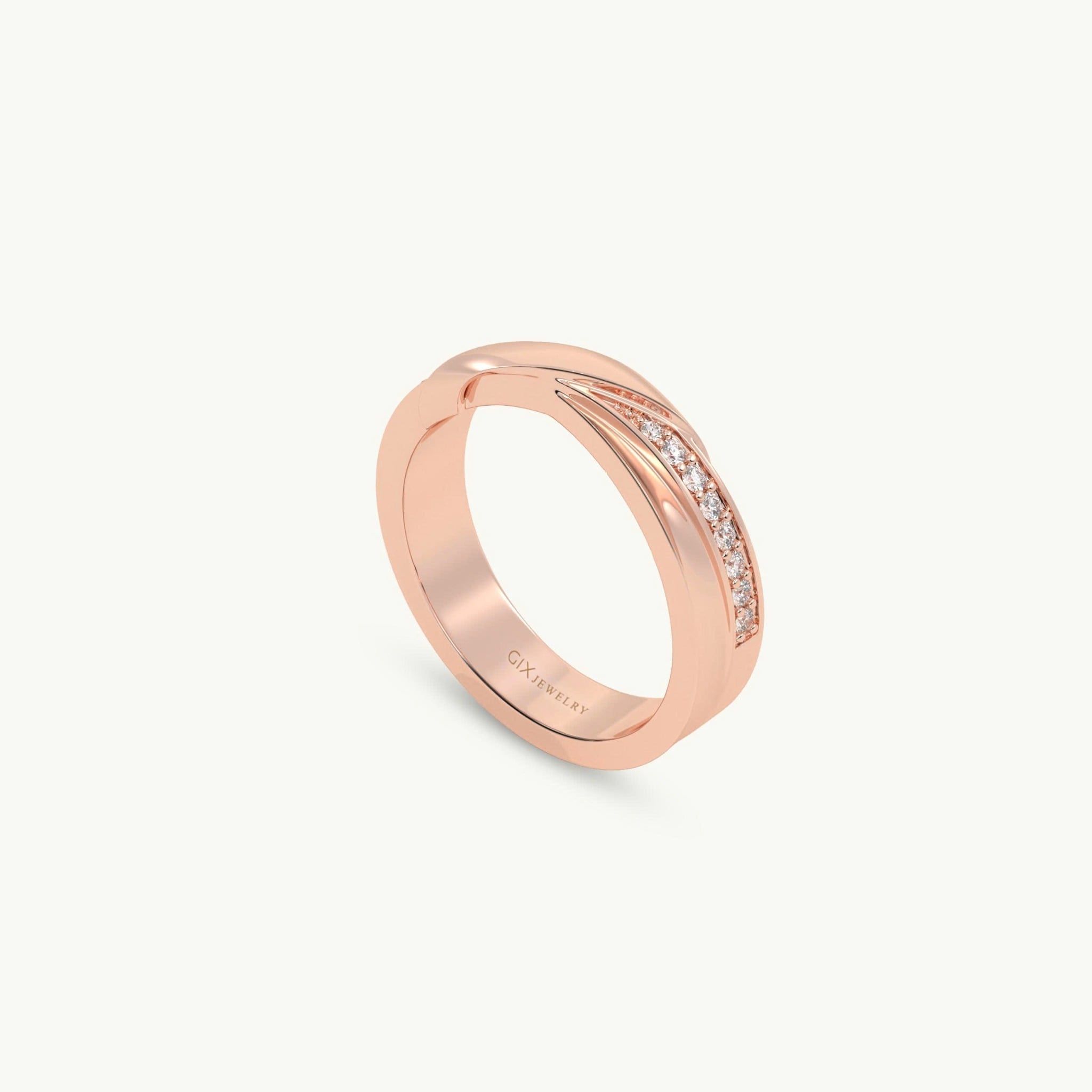  Nhẫn cưới vàng 14k thiết kế riêng - GCR25050229 | Gix Jewel 