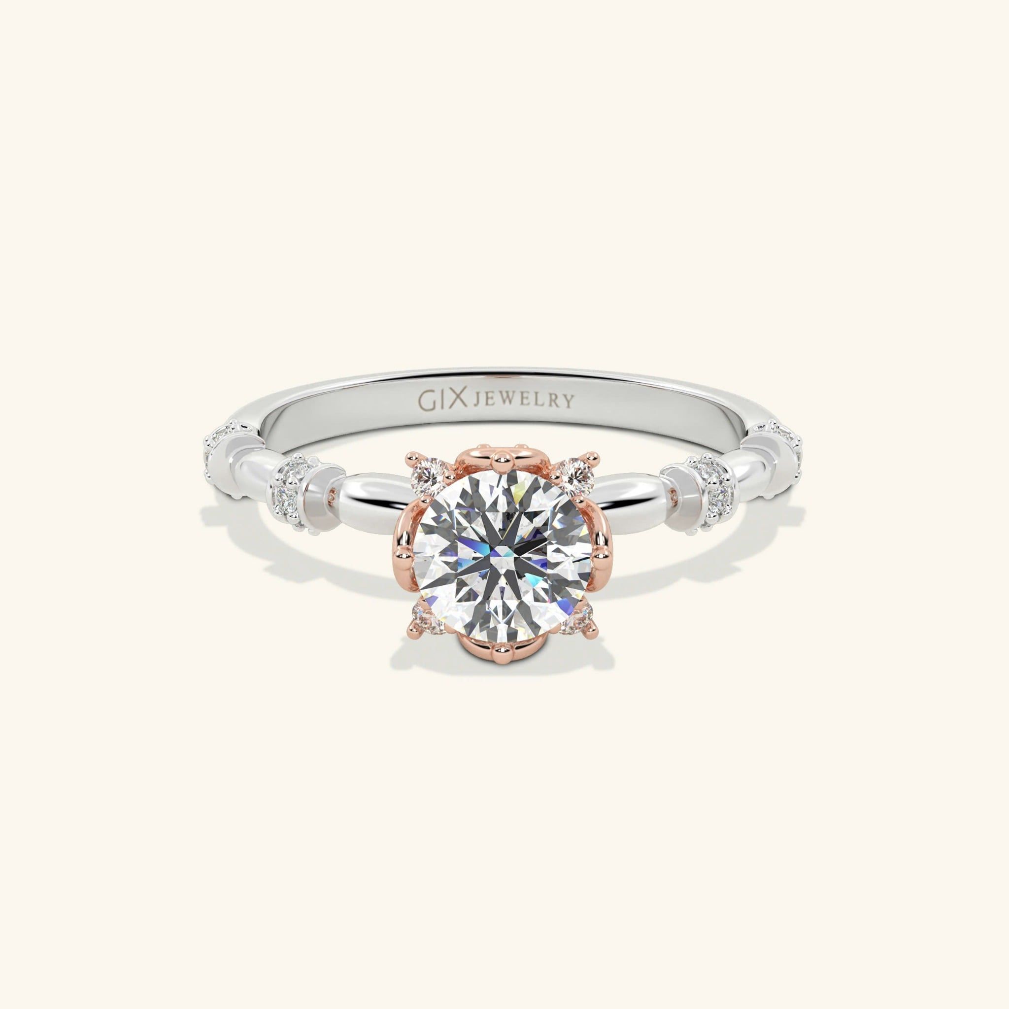  Nhẫn cầu hôn vàng 18k Lifted Heart | Gix Jewel 