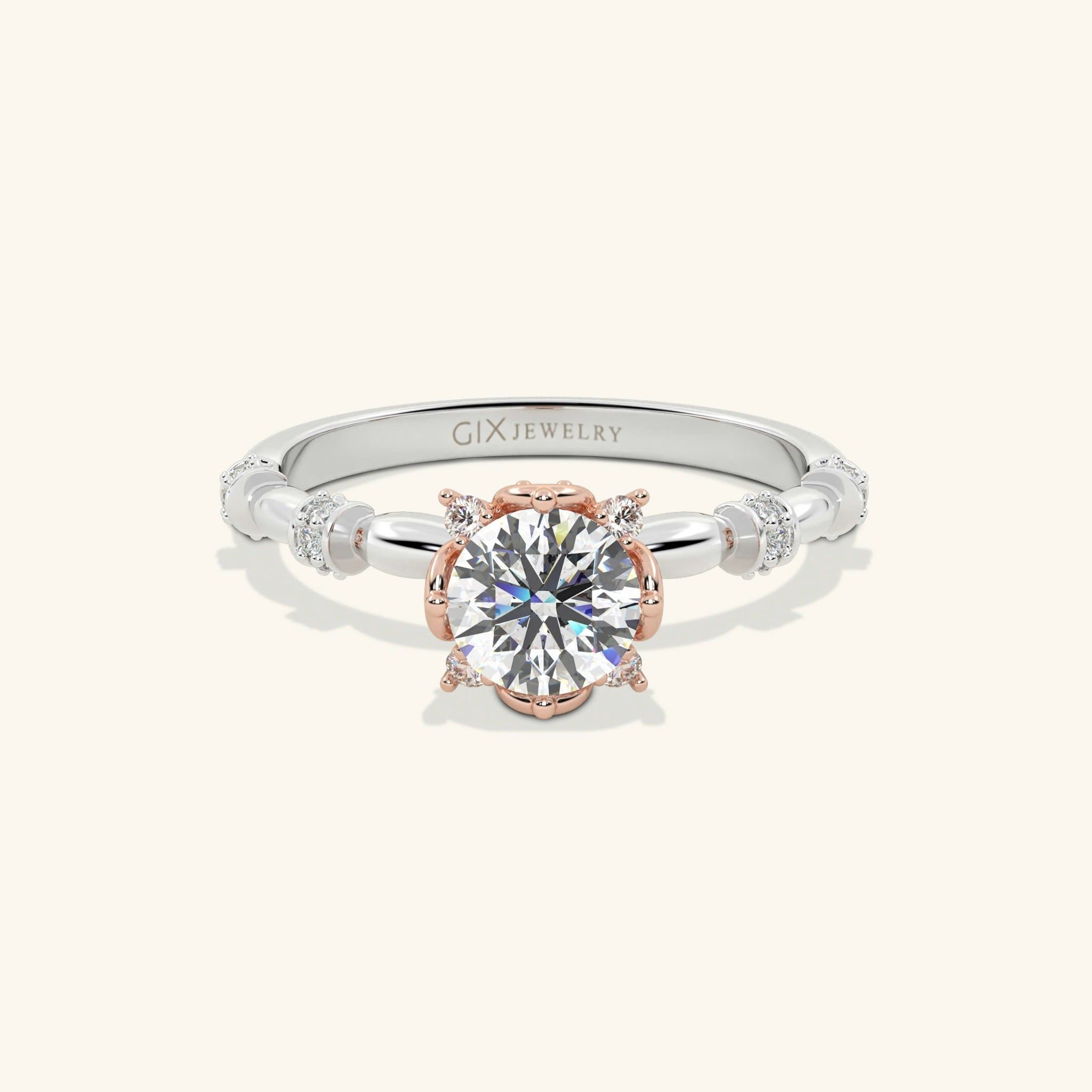  Nhẫn cầu hôn vàng 14k Lifted Heart | Gix Jewel 