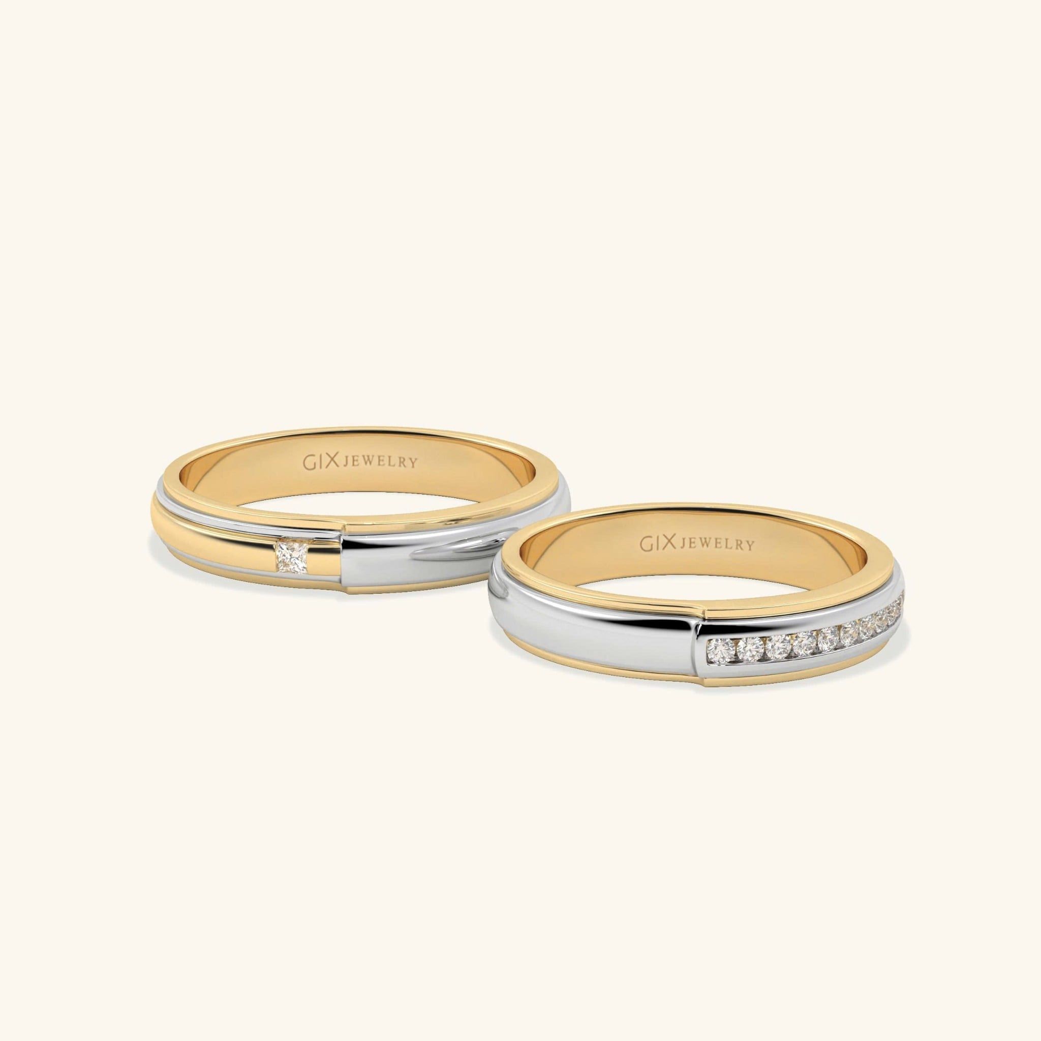  Nhẫn cưới vàng 18k thiết kế riêng - GCR25050243 | Gix Jewel 