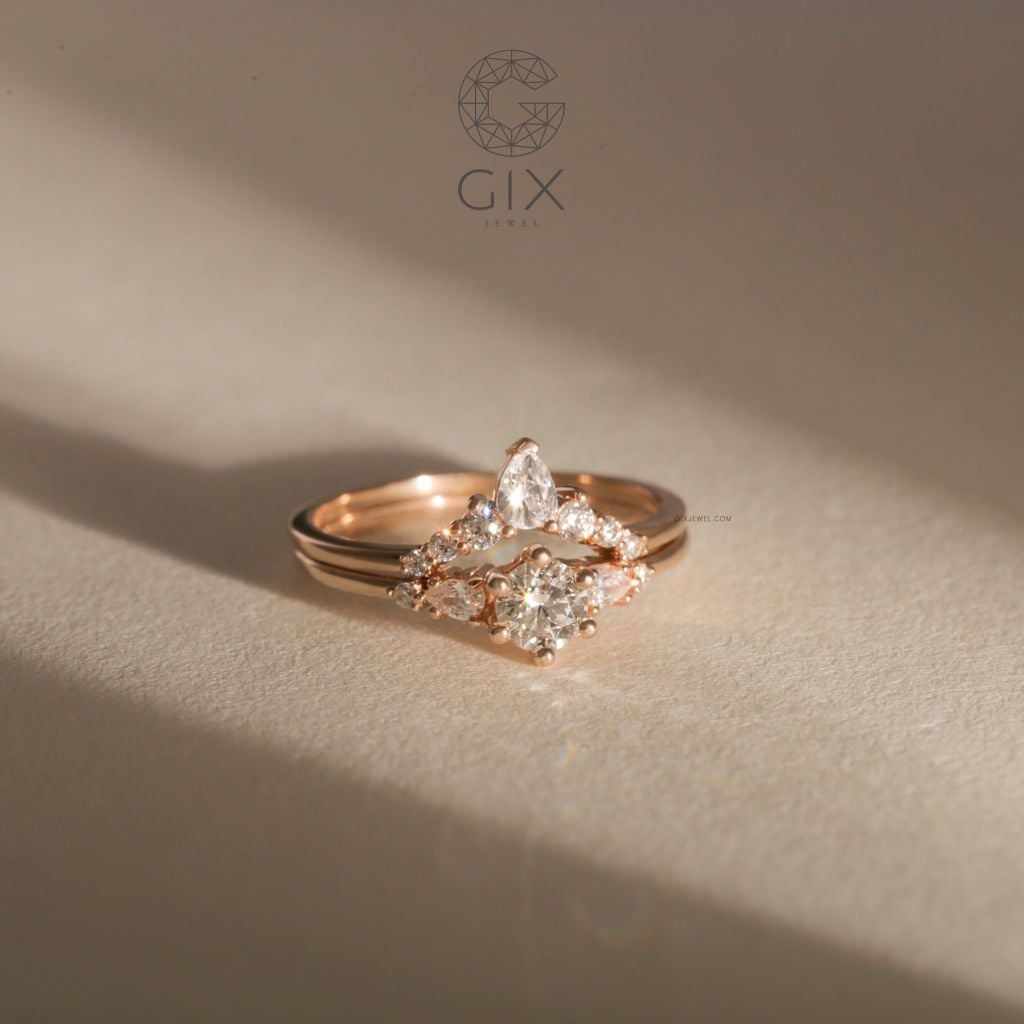  Bộ nhẫn cầu hôn vàng 14k Royal Oath | Gix Jewel 