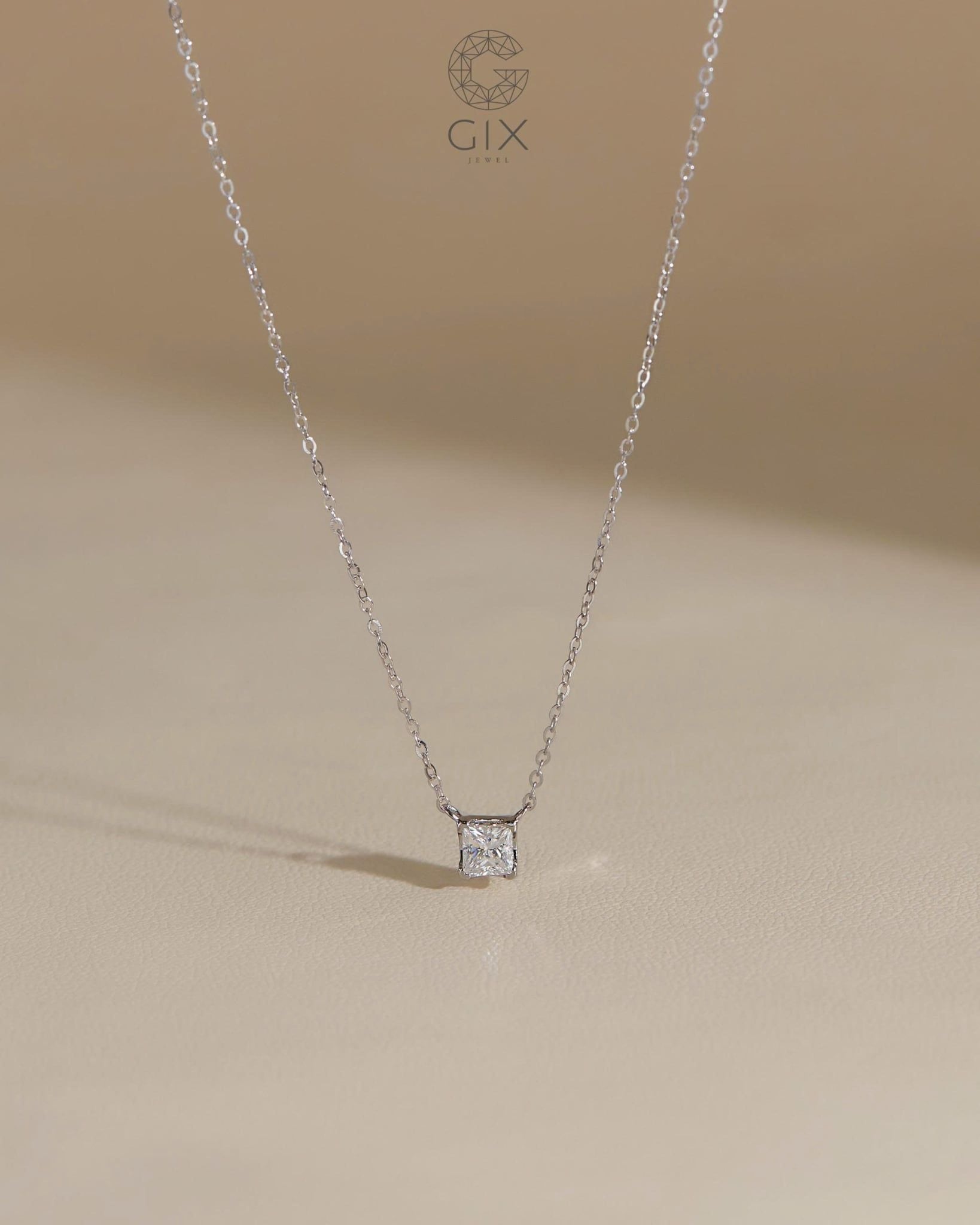  Dây chuyền đá vuông sợi mảnh - GNL25050295 | Gix Jewel 