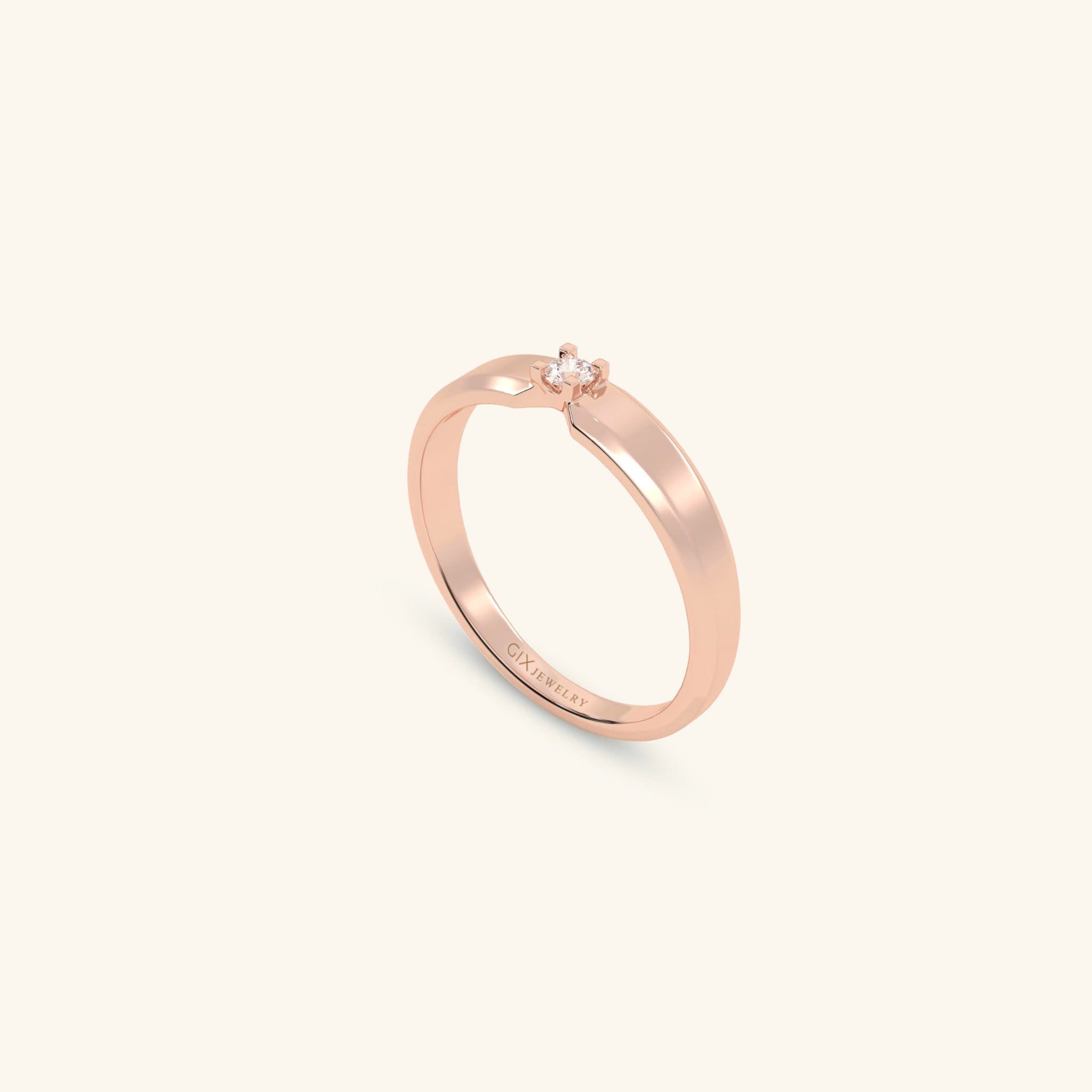  Nhẫn cưới vàng 18k thiết kế riêng - GCR25050161 | Gix Jewel 