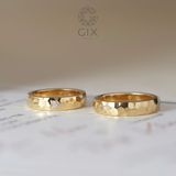  Nhẫn cưới vàng 18k thiết kế vát hamer cao cấp Gix - GCR25050137 