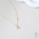  Dây chuyền chữ cái đuôi trái tim vàng 18k bạc s925 | Gix Jewelry 
