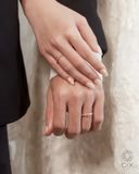  Nhẫn cặp vũ trụ vàng & bạc đẹp đính kim cương tấm - GCR25050153 | Gix Jewel 