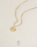  Dây chuyền vàng tây & bạc đẹp hình tròn vát cắt đẹp - Moonlit Promise | Gix Jewelry 