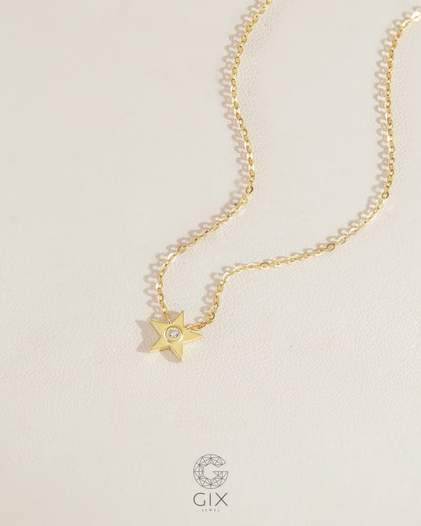  Dây chuyền bạc nữ đẹp mạ vàng hình ngôi sao - Star of Hope | Gix Jewelry 