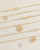  Dây chuyền vàng tây & bạc đẹp hình tròn vát cắt đẹp - Moonlit Promise | Gix Jewelry 