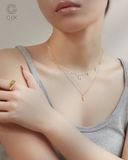  [CÓ SẴN] Dây chuyền vàng 14k treo 7 kí tự | Gix Jewel 