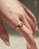  Nhẫn signet nam nữ vàng 18k & bạc 925 mặt vuông khắc tên | Gix Jewel 