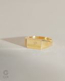  Nhẫn signet nam nữ vàng 18k & bạc 925 mặt vuông khắc tên | Gix Jewel 