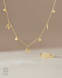  [CÓ SẴN] Dây chuyền vàng 14k treo 7 kí tự | Gix Jewel 