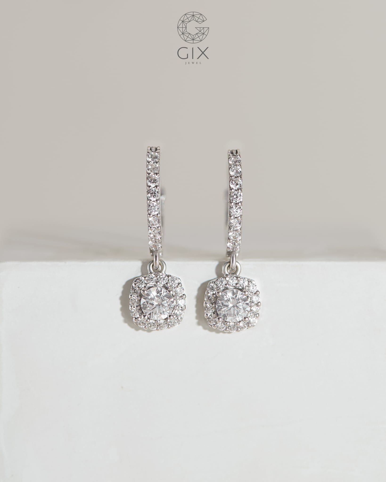  [CÓ SẴN] Bông tai khoen tròn vàng trắng 14k | Gix Jewel 