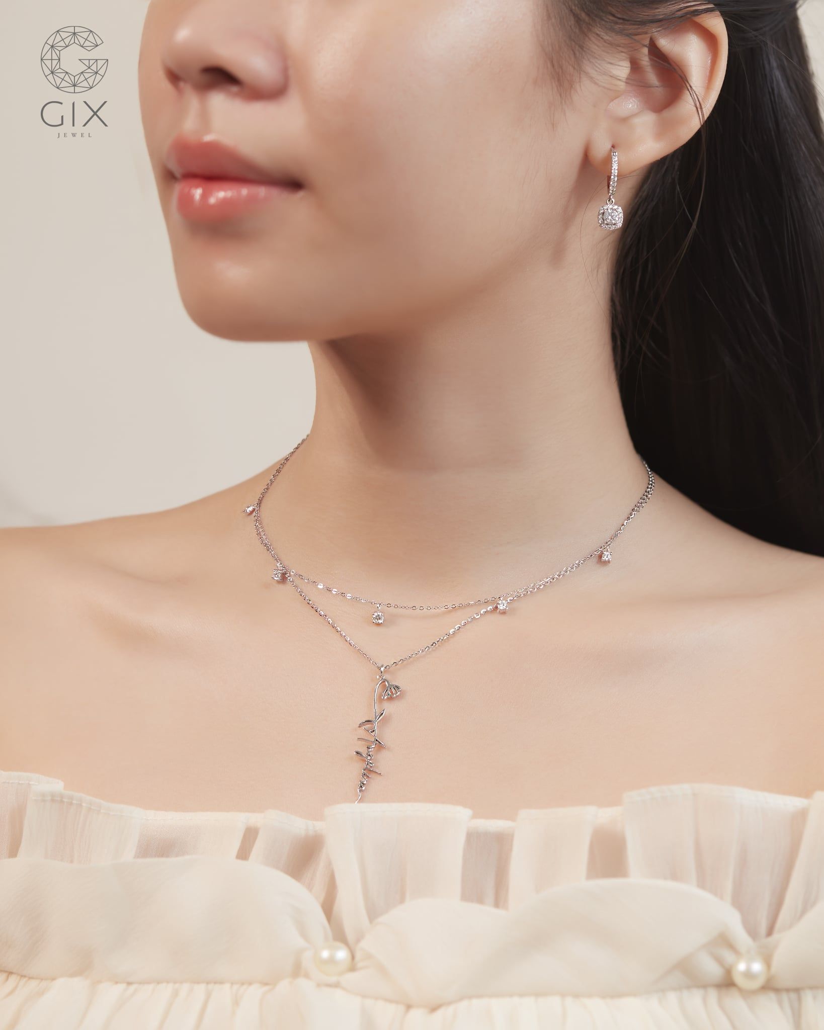  [CÓ SẴN] Bông tai khoen tròn vàng trắng 14k | Gix Jewel 