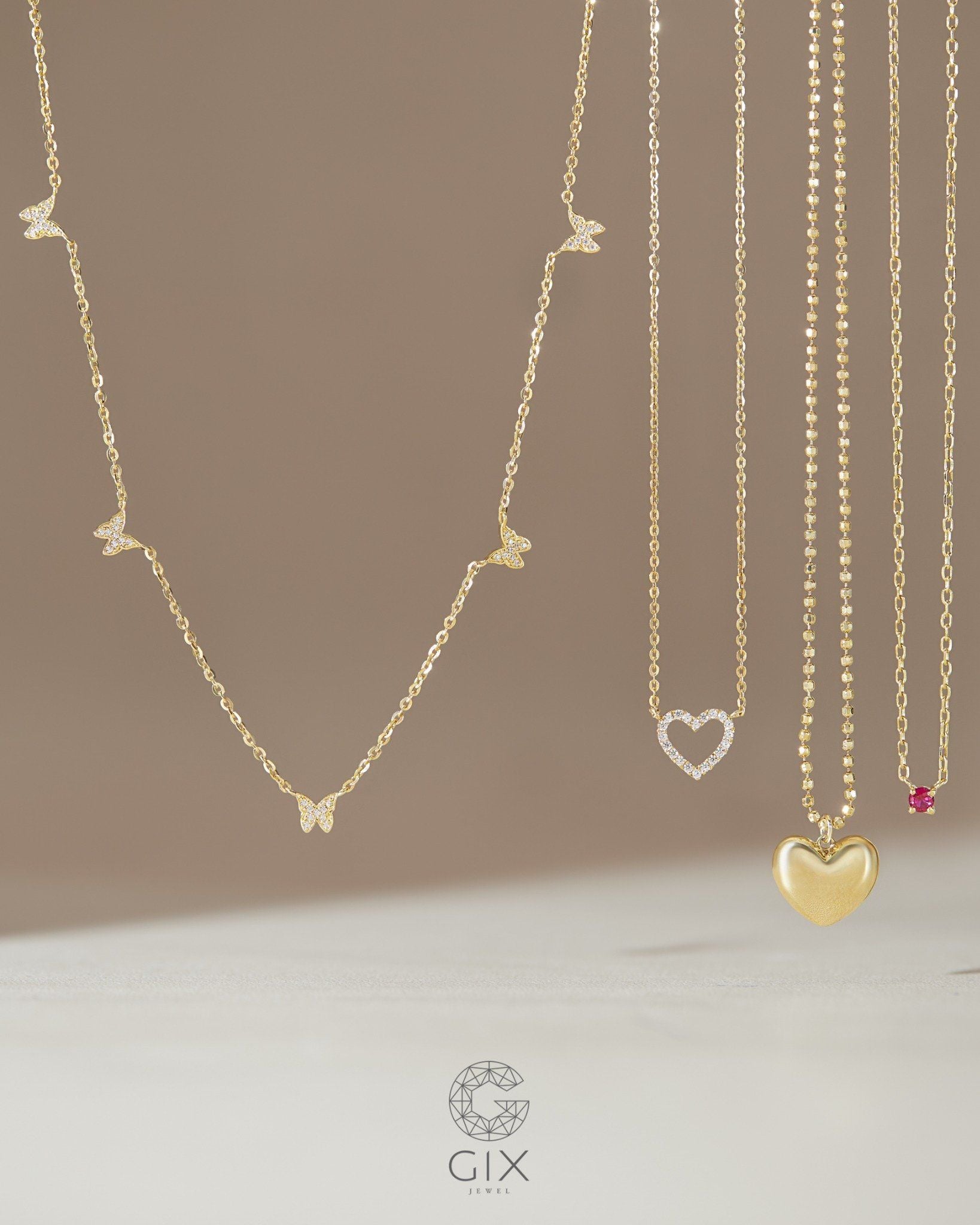  Dây chuyền bướm vàng tây & bạc mạ vàng 18k đẹp - Misty Wing | Gixjewel 