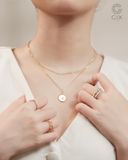  Dây chuyền nam nữ in tên hình thoi vàng tây 18k bạc nguyên chất Gixjewel 