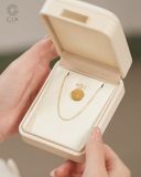  Dây chuyền nam nữ in tên hình thoi vàng tây 18k bạc nguyên chất Gixjewel 