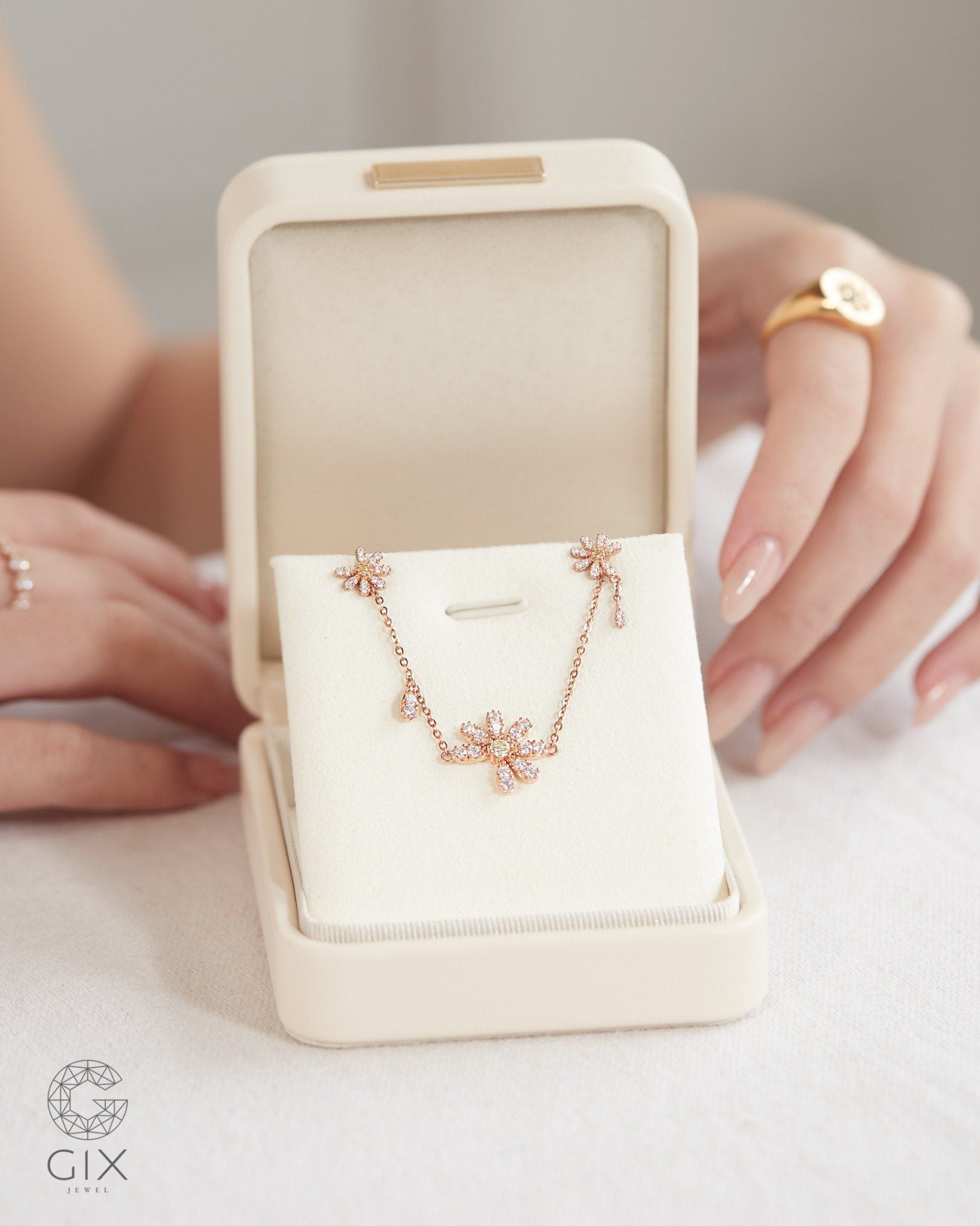  Bông tai hoa cúc GD vàng đẹp & bạc 925 đính đá cao cấp | Gix Jewel 