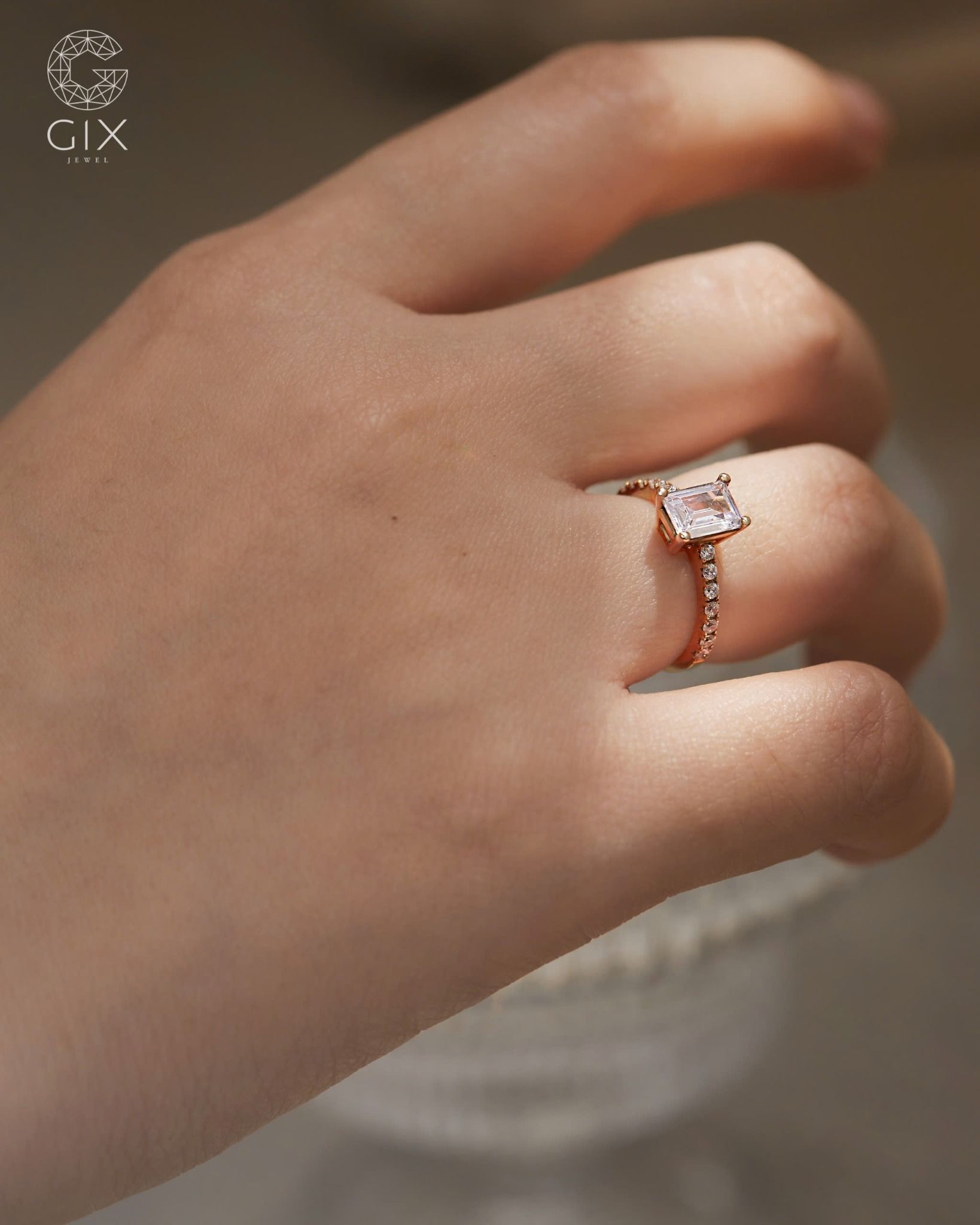  Nhẫn cầu hôn bạc - GCH25050135 | Gixjewel 