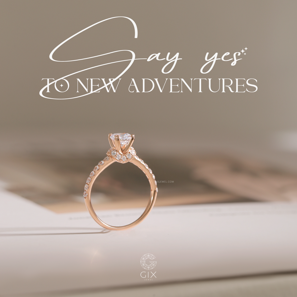  Nhẫn cầu hôn vàng 18k Crown Path | Gix Jewel 