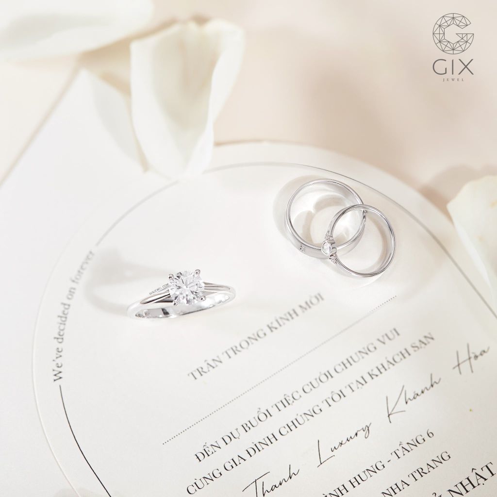  Nhẫn cầu hôn vàng 14k Sweet Ray | Gixjewelry 