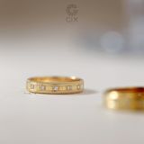  Nhẫn cưới vàng 14k kiểu mới đính kim cương tấm Gix - GCR25050065 