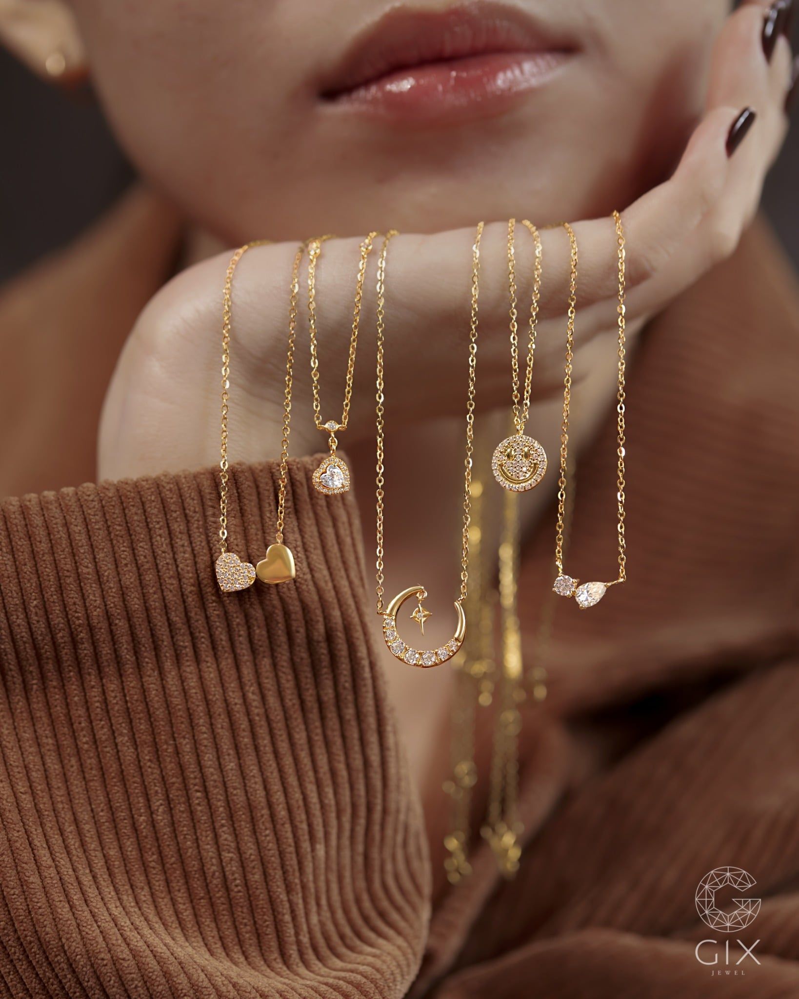  Dây chuyền trăng khuyết đính đá cao cấp | Gix Jewel 