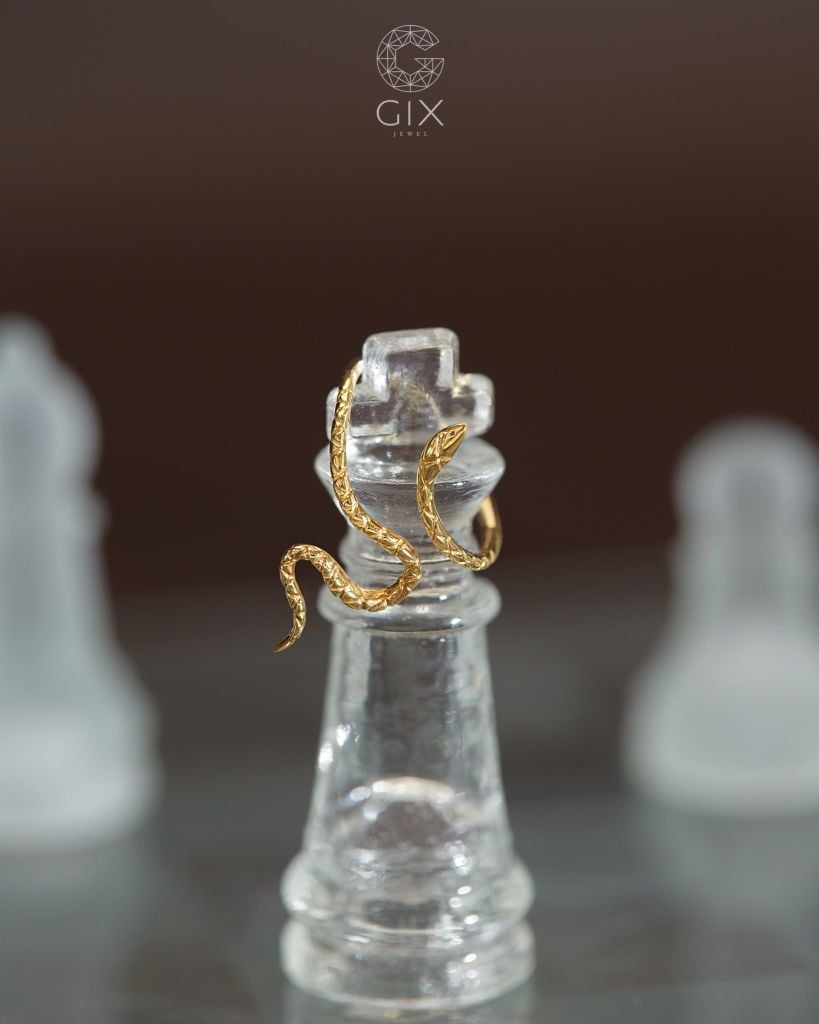  Nhẫn nữ hình rắn vàng 18k & bạc đẹp hoạ tiết cao cấp | Gix Jewel 