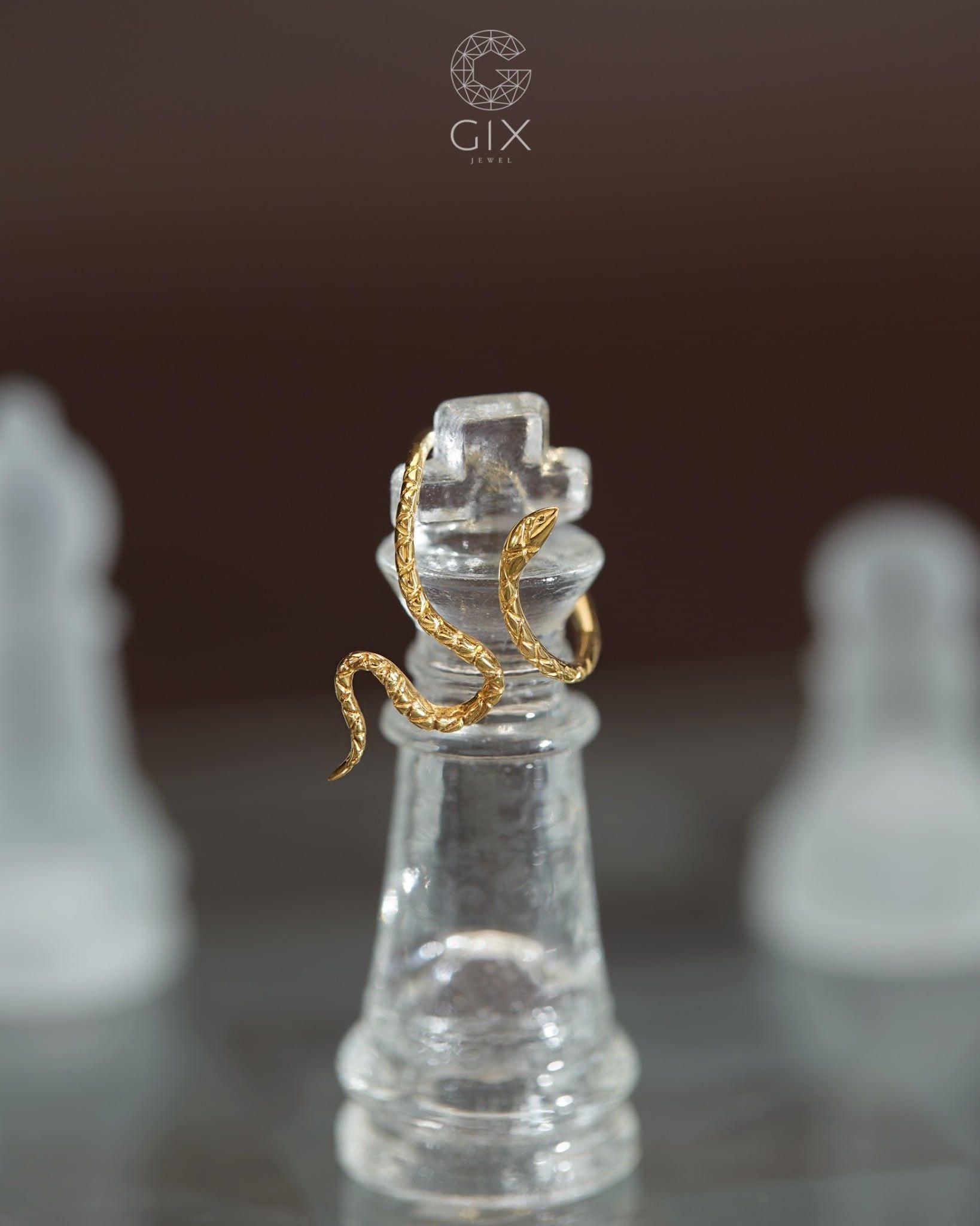  Nhẫn nữ hình rắn vàng 18k & bạc đẹp hoạ tiết cao cấp | Gix Jewel 