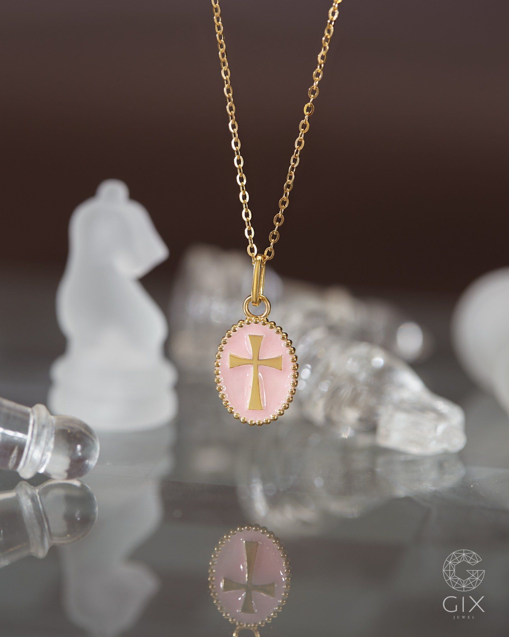  Dây chuyền thập giá nam nữ vàng 18k bạc s925 sợi mảnh đẹp | Gixjewel 