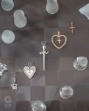  Dây chuyền trái tim lồng thánh giá vàng 18k bạc s925 đẹp | Gixjewel 