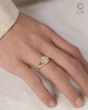 Nhẫn đôi signet ring vàng 18k đính kim cương Gix Jewel - GCR25050107 