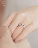  Nhẫn cưới kiểu mới 18k bản to đẹp hình vương miện đính đá Gix Jewel 