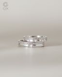  Nhẫn cưới kiểu mới 18k bản to đẹp hình vương miện đính đá Gix Jewel 