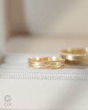  Nhẫn cưới vàng 610 đơn giản đẹp đính kim cương - GCR25050073 