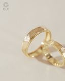  Cặp nhẫn đôi trơn bạc đẹp vát cạnh kiểu mới Gix Jewelry - GCR25050077 
