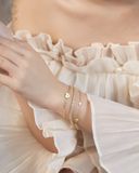  Lắc tay sợi mảnh vàng 18k bạc 925 hình ngôi sao | Gix Jewel 