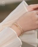  Lắc tay kim cương sợi mảnh vàng tây 18k & bạc 925 đẹp | Gix Jewel 