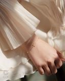  Lắc tay sợi mảnh vàng 18k bạc 925 hình ngôi sao | Gix Jewel 