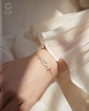  Lắc tay khắc tên vàng 18k & bạc 925 sợi mảnh đính đá | Gix Jewel 