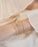  Lắc tay vàng 18k & bạc đẹp đính đá chấu hình thoi cao cấp | Gix Jewel 