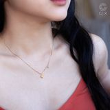  [CÓ SẴN] Dây chuyền khoen lật vàng 14k mặt trái tim | Gix Jewel 