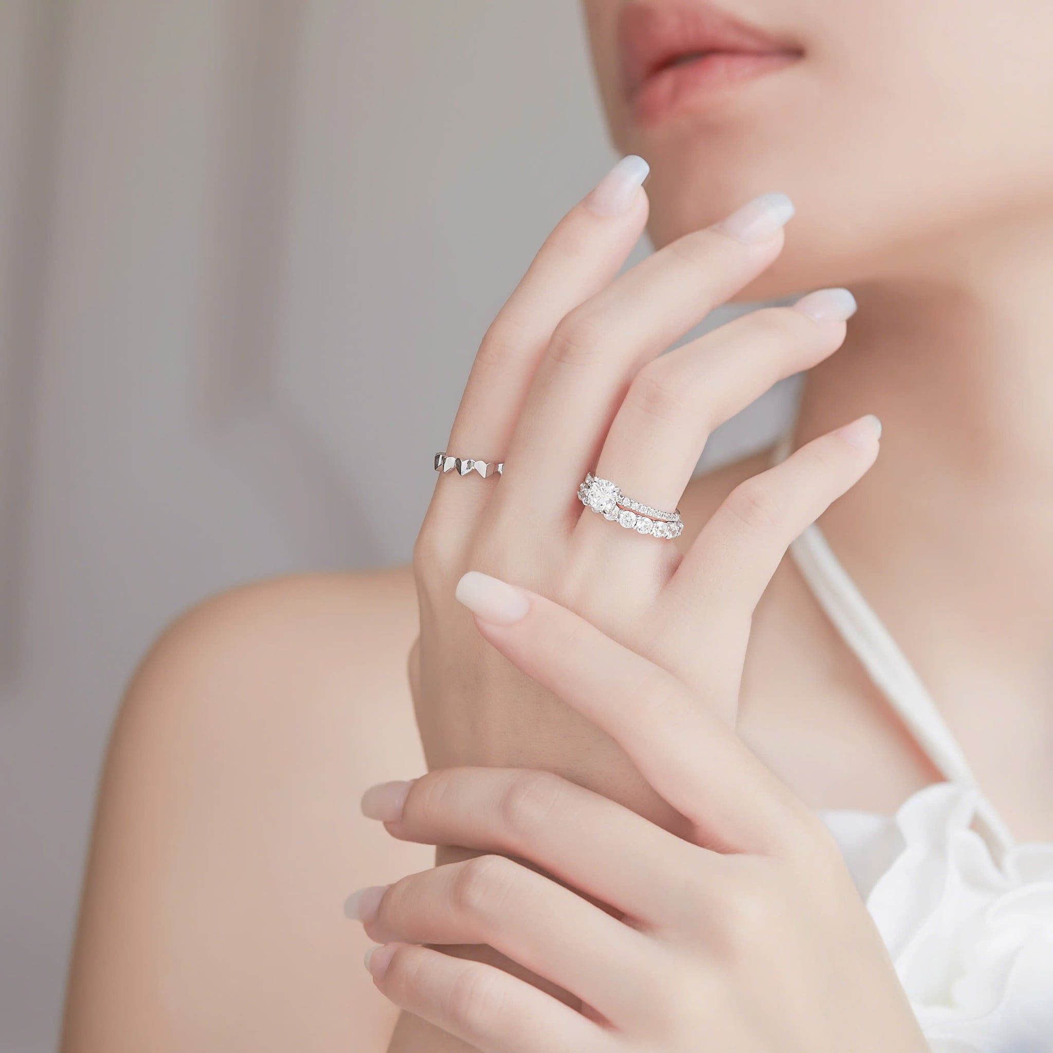  Nhẫn đính hôn vàng 18k Luna Belle | Gixjewel 