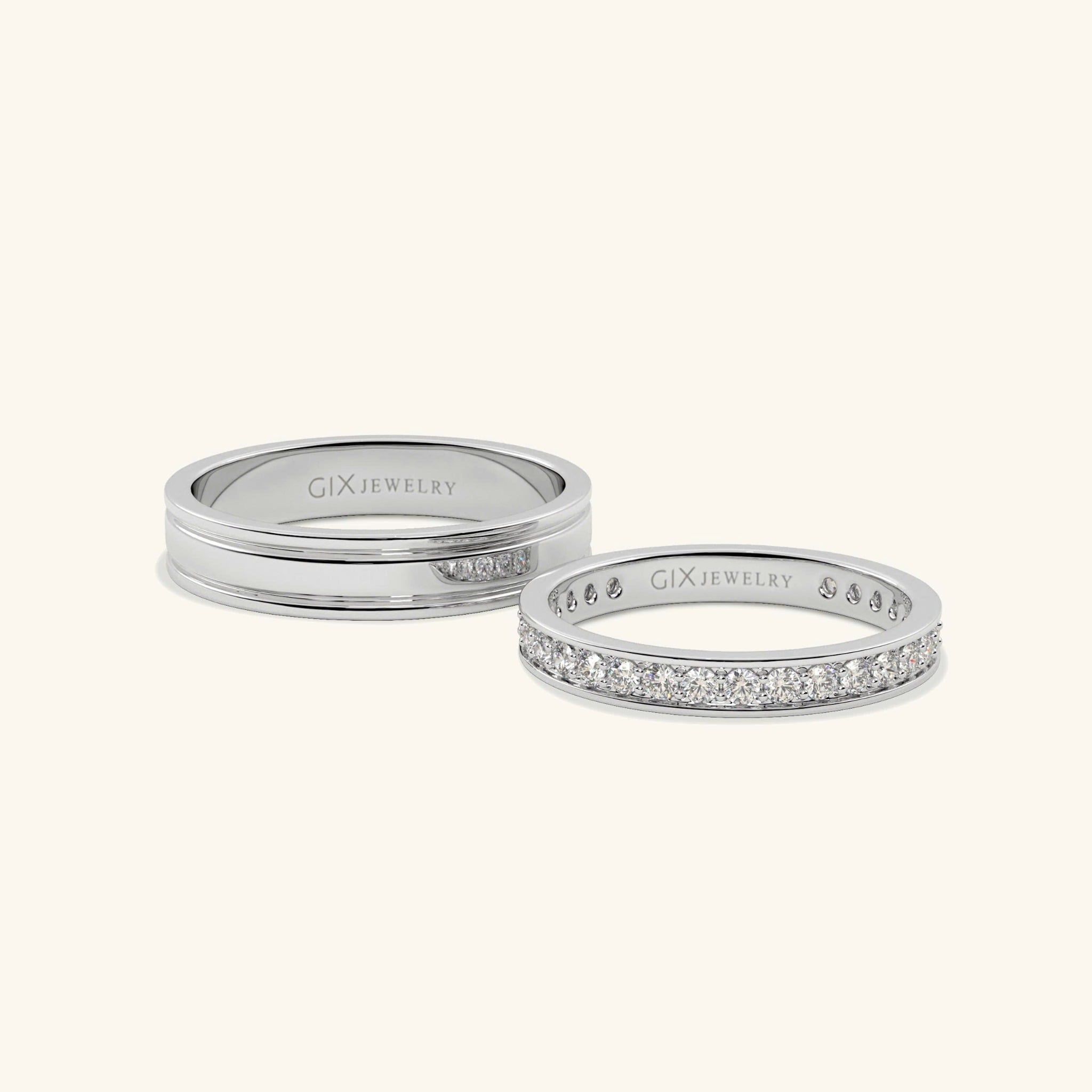  Nhẫn cưới vàng 14k thiết kế riêng - GCR25050196 | Gix Jewel 