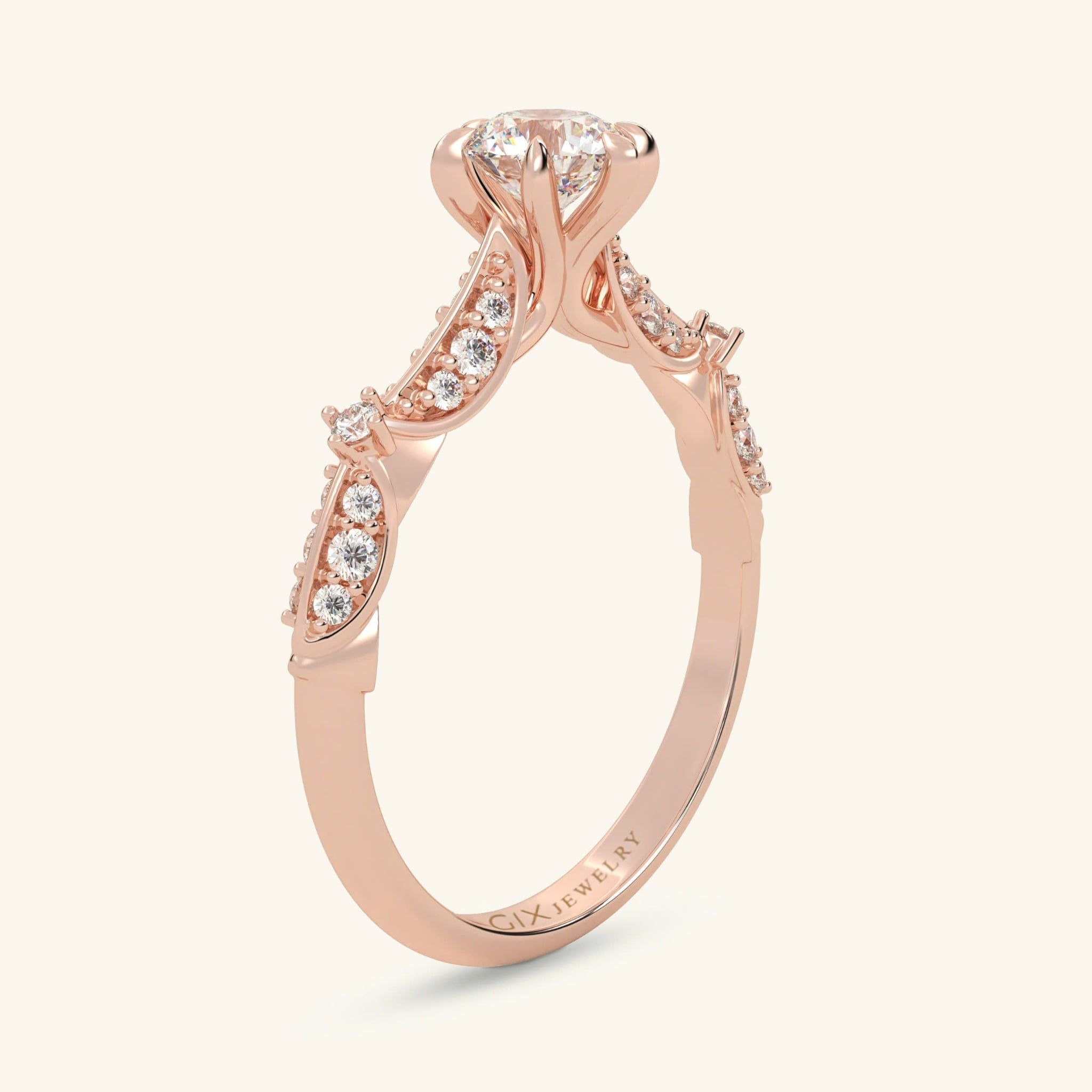  Nhẫn cầu hôn vàng 10k Serene Crown | Gix Jewelry 