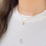  [CÓ SẴN] Dây chuyền vàng 14k chữ S đính đá | Gix Jewel 