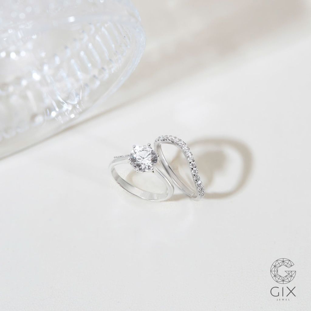  Nhẫn đính hôn vàng 18k Crown Edge | Gix Jewelry 